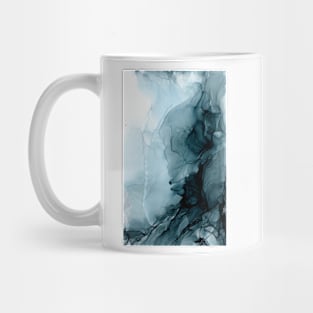 Blue Tides Abstract Ocean Flow Painting Mug